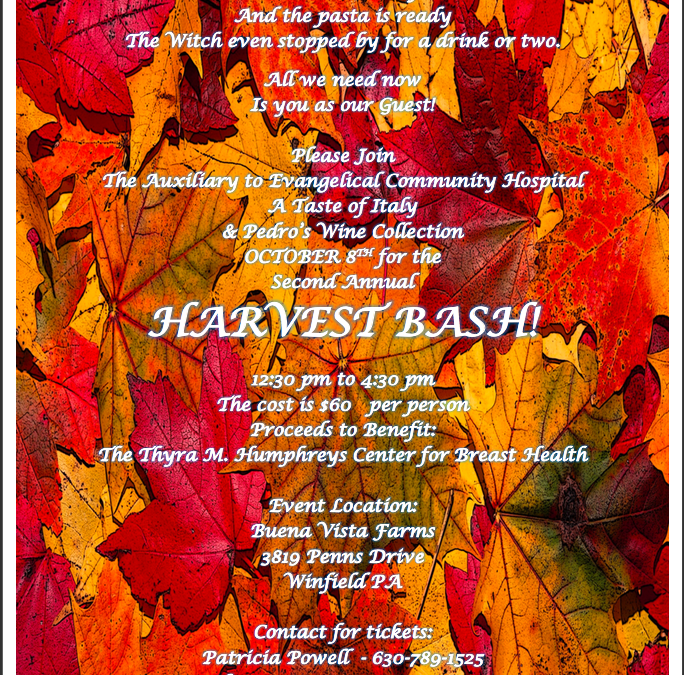 Second Annual Harvest Bash October 8, 2017